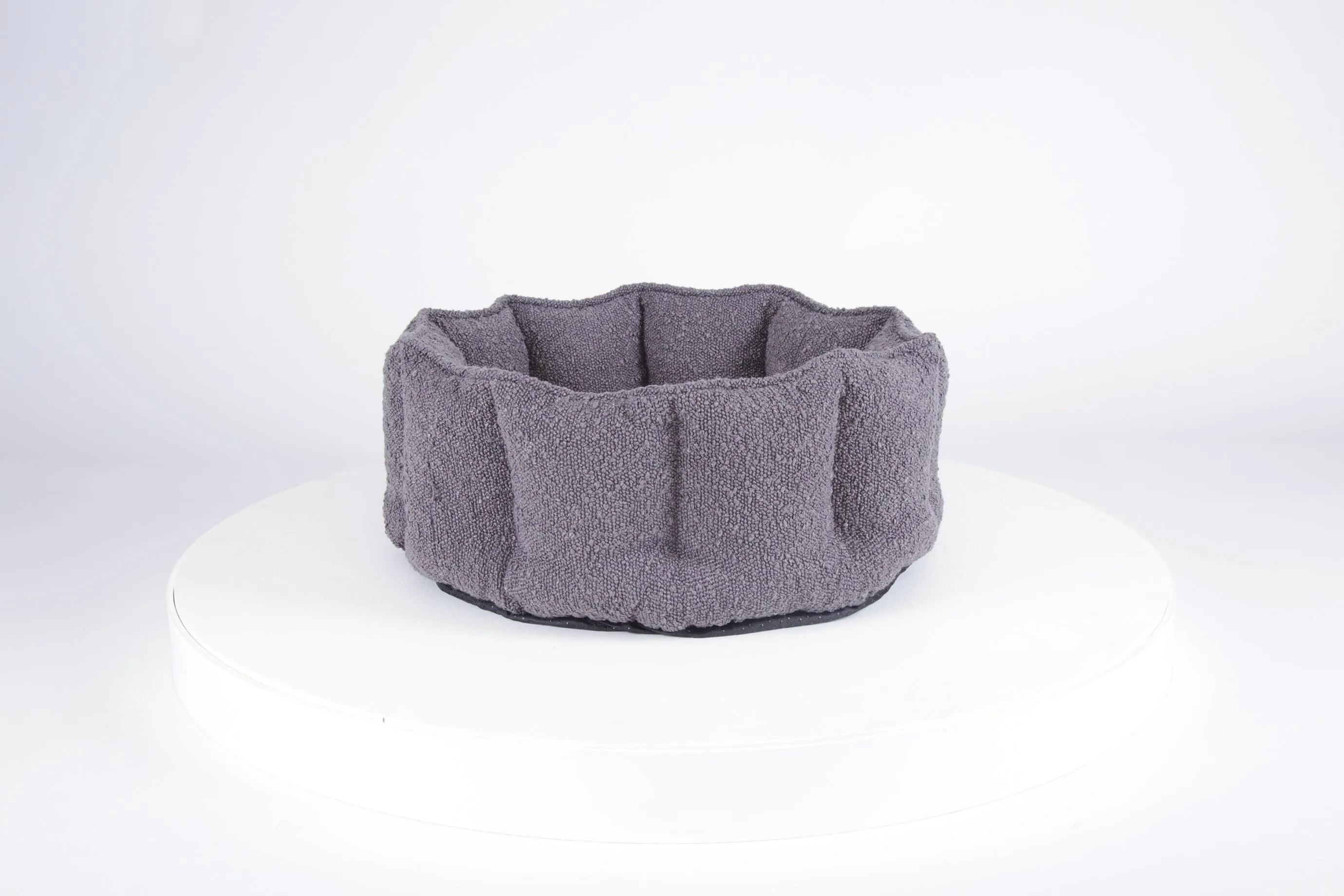 Boucle Cat Bed - Slate Grey