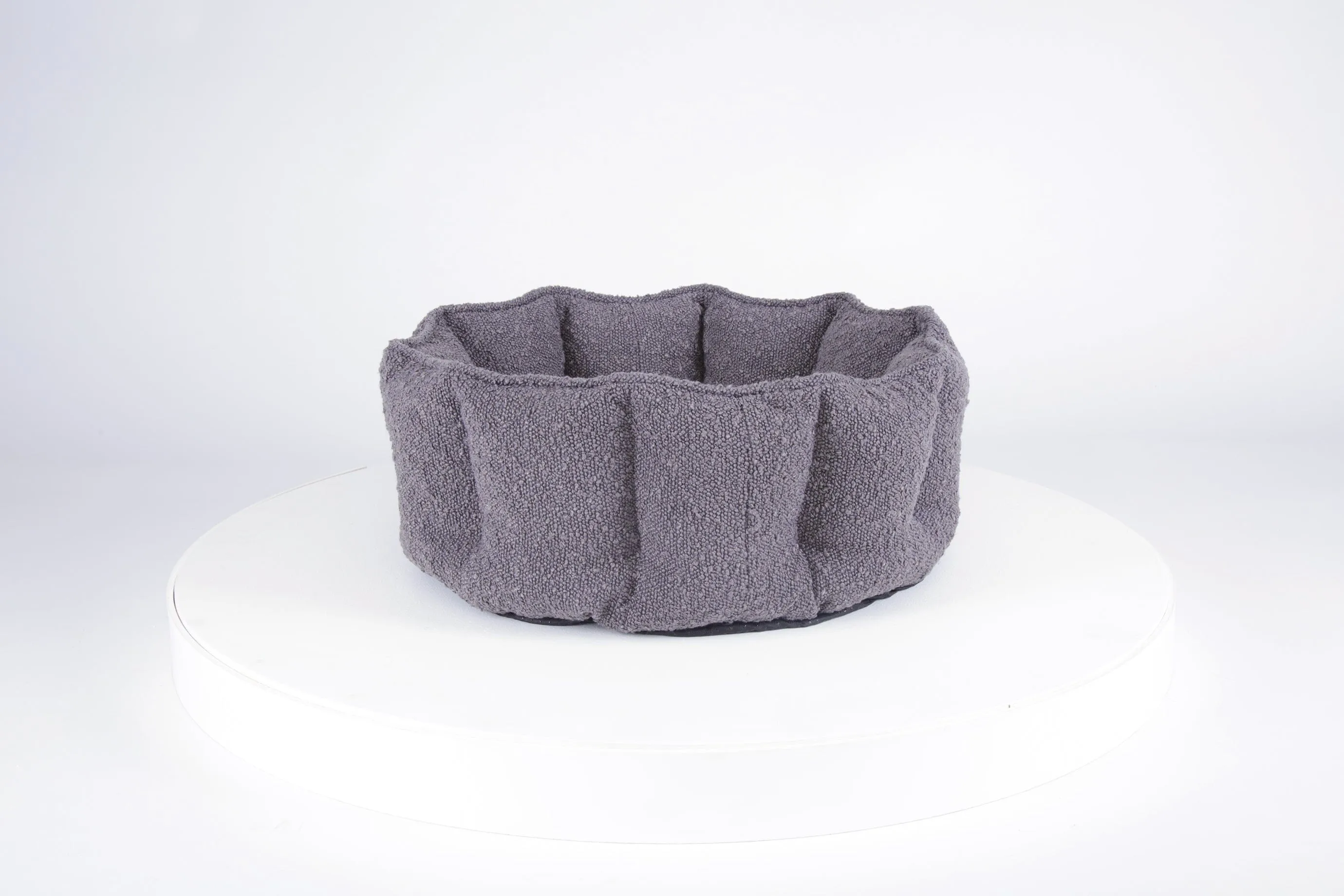 Boucle Cat Bed - Slate Grey