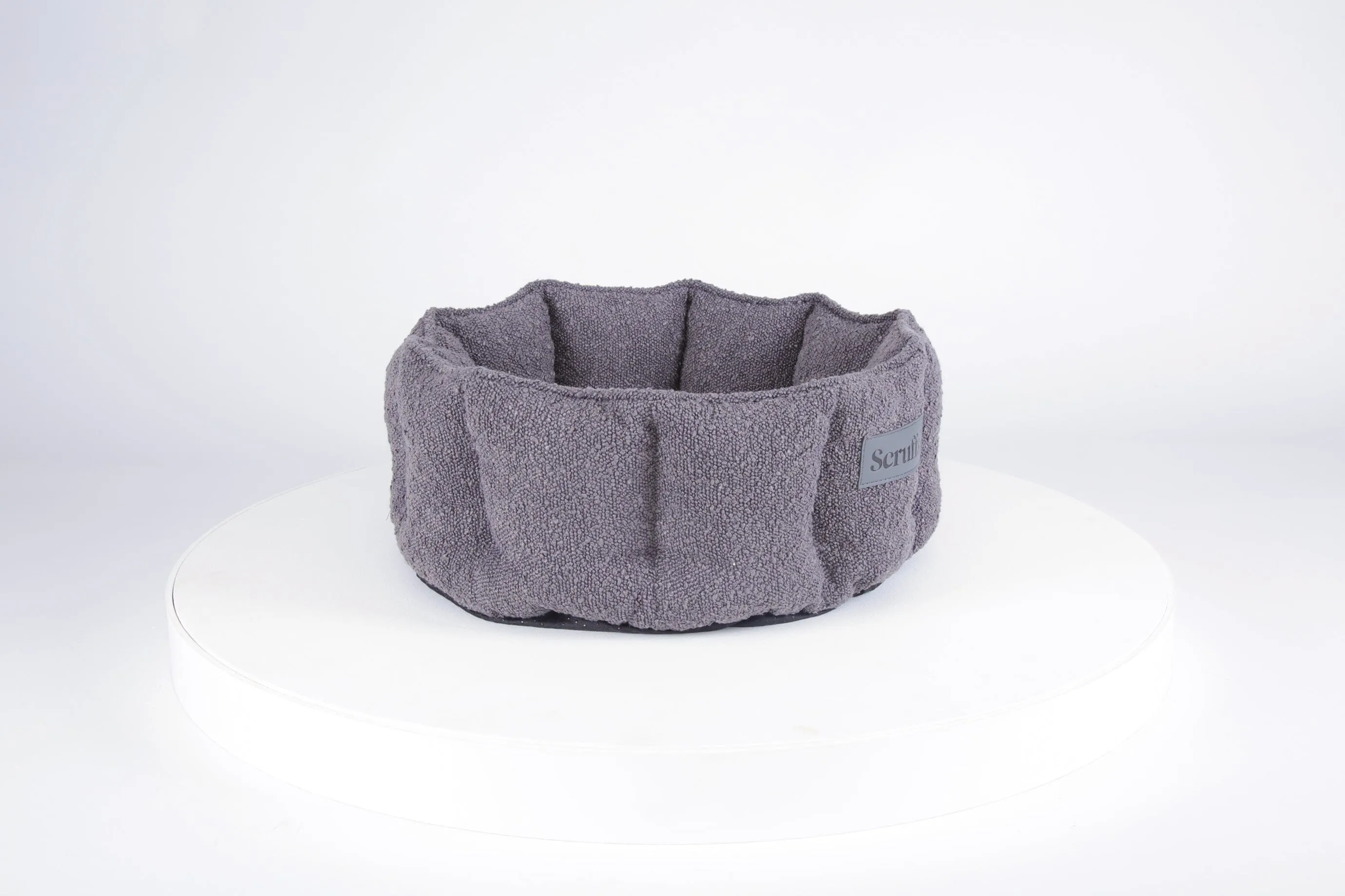 Boucle Cat Bed - Slate Grey