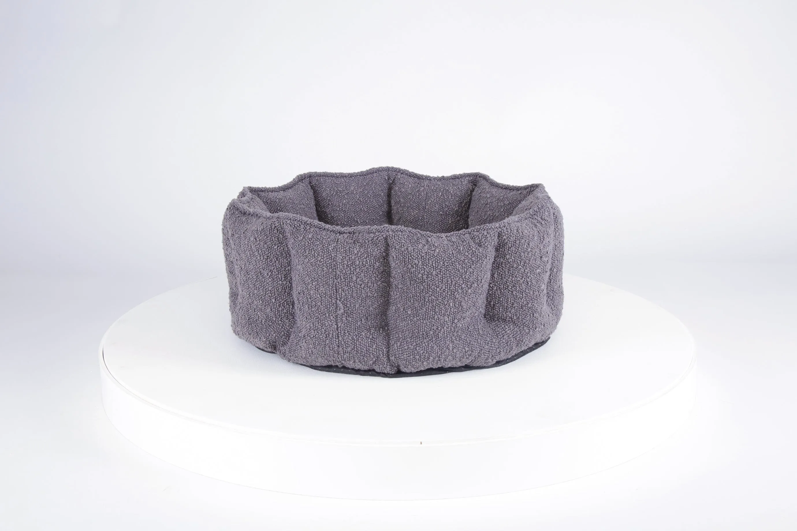 Boucle Cat Bed - Slate Grey