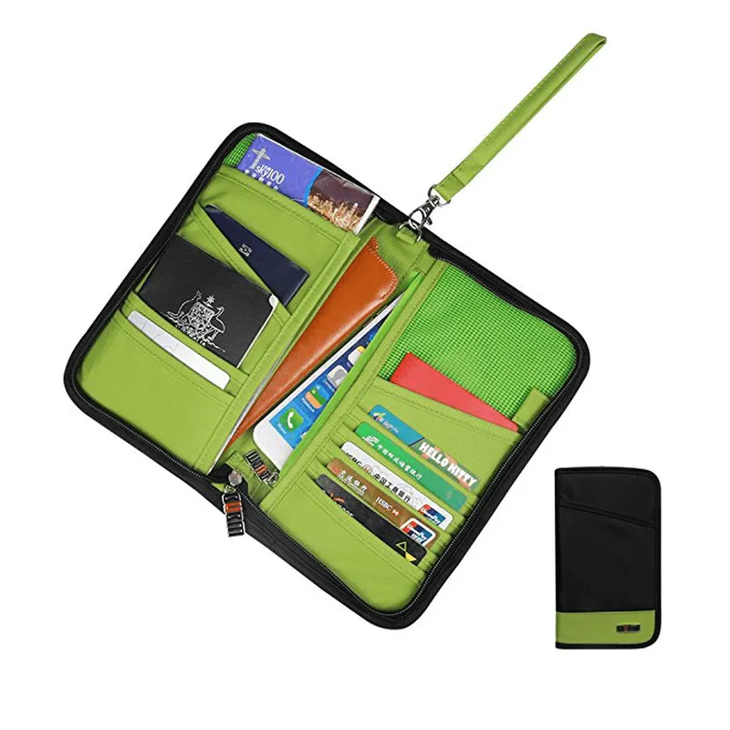 BUBM THZ-SL Travel Passport Holder Documents Organizer Money ID Card Cover Wallet Cash Pouch