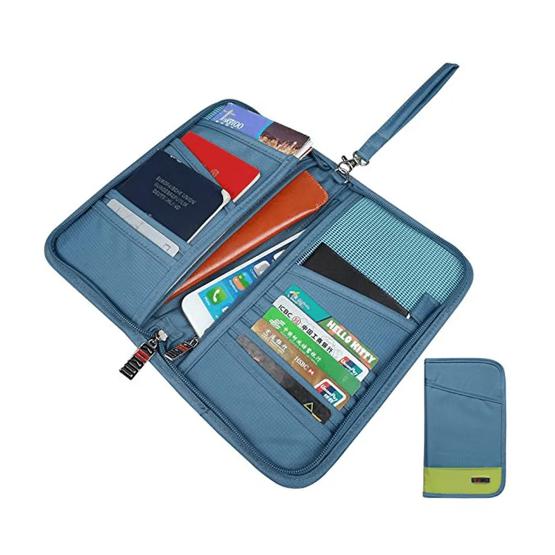 BUBM THZ-SL Travel Passport Holder Documents Organizer Money ID Card Cover Wallet Cash Pouch