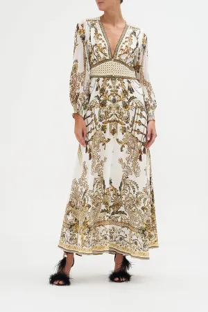 BUTTON DRESS WITH SHAPED WAISTBAND ROAD TO RICHESSE