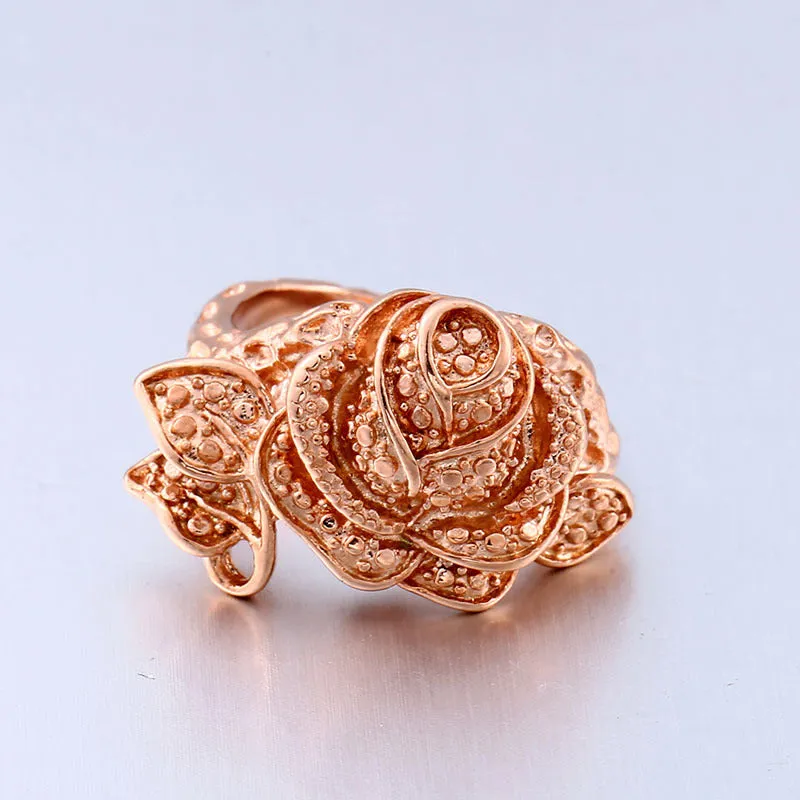 Chic Rose-Inspired Titanium Steel Ring - Personalized Stainless Steel Jewelry from Japan & South Korea