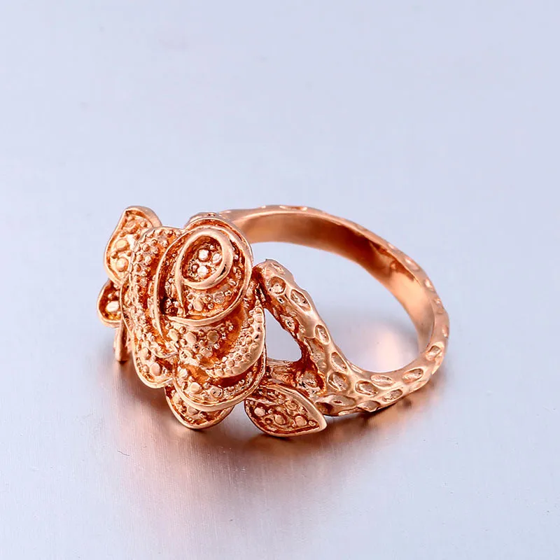 Chic Rose-Inspired Titanium Steel Ring - Personalized Stainless Steel Jewelry from Japan & South Korea