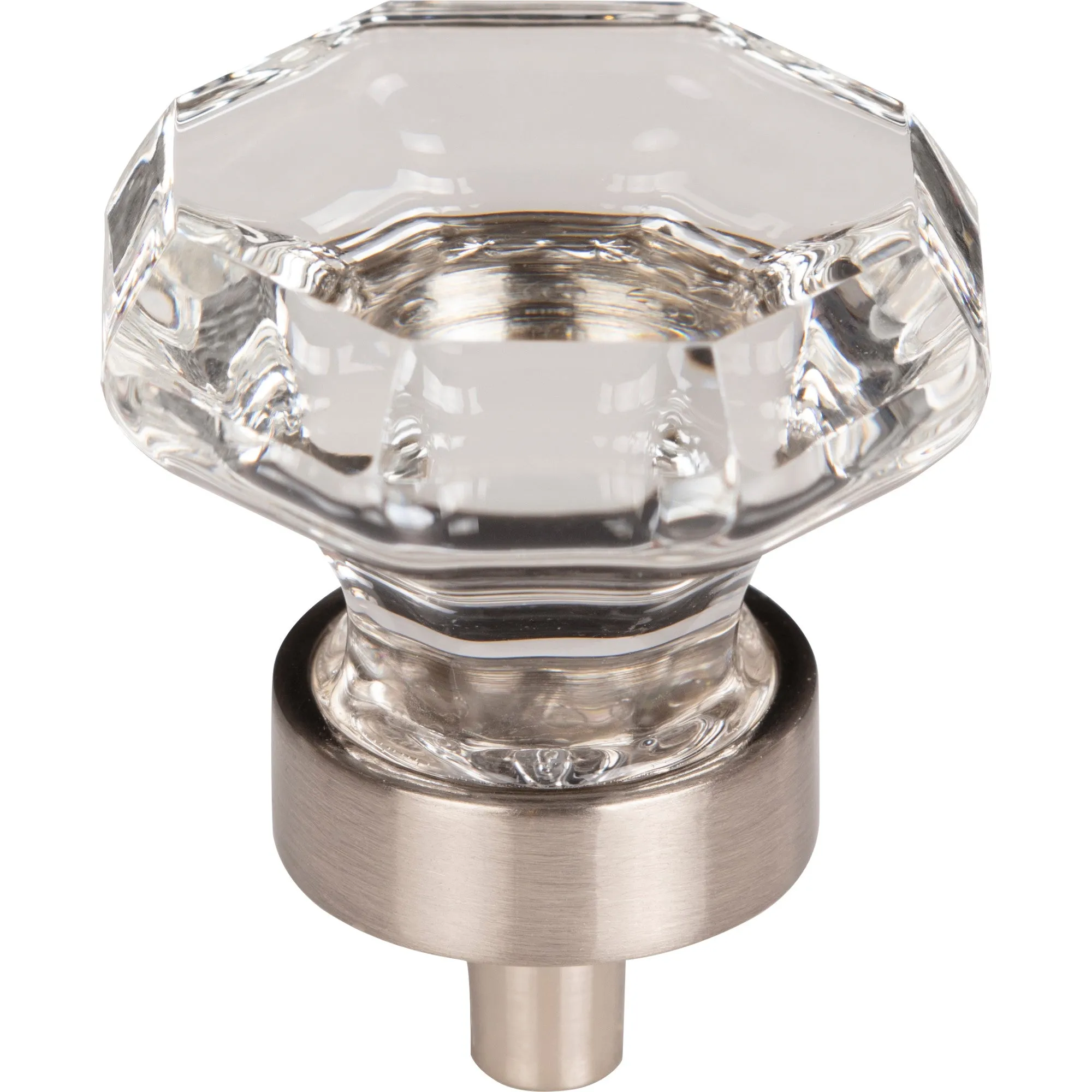 Clear Octagon Crystal Knob