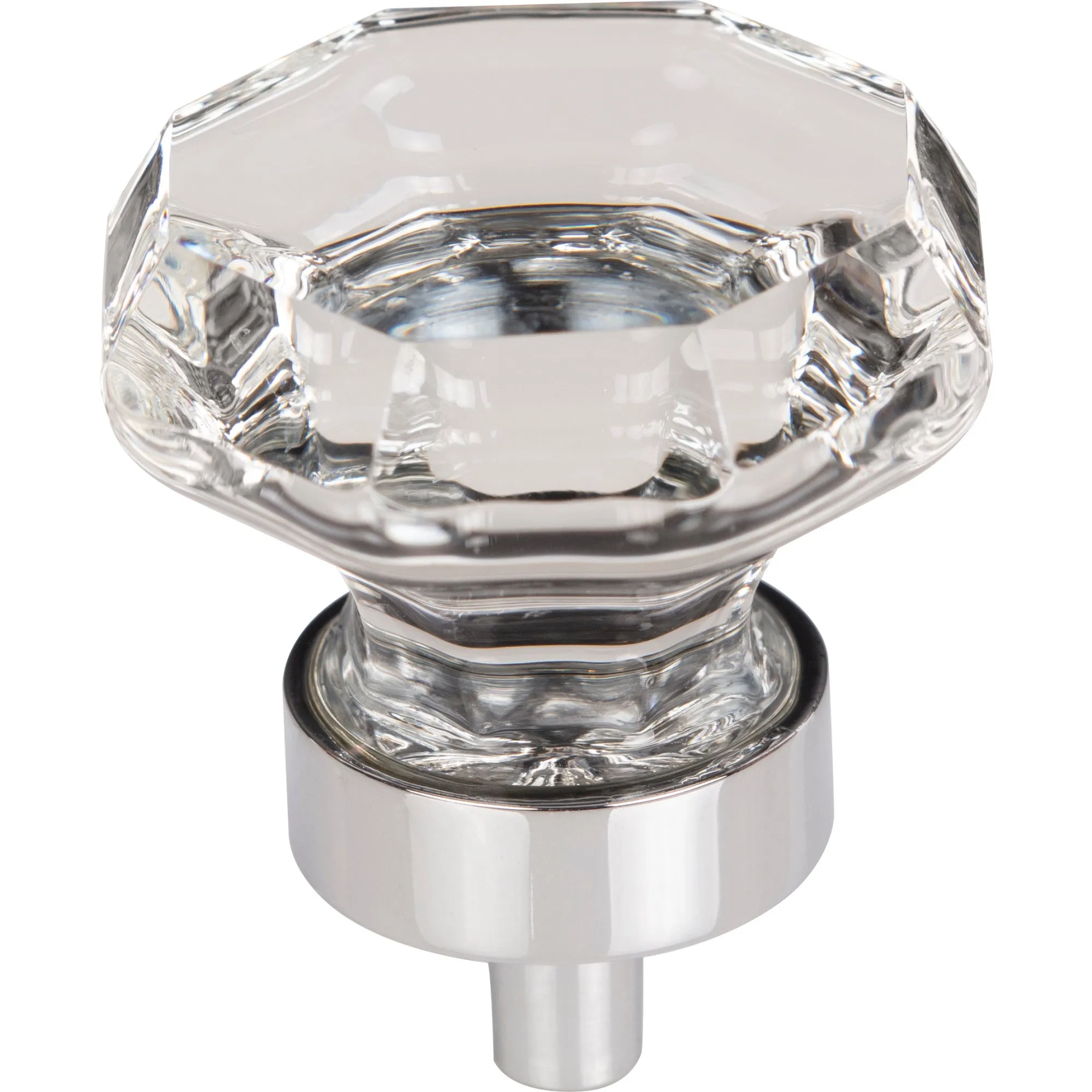 Clear Octagon Crystal Knob