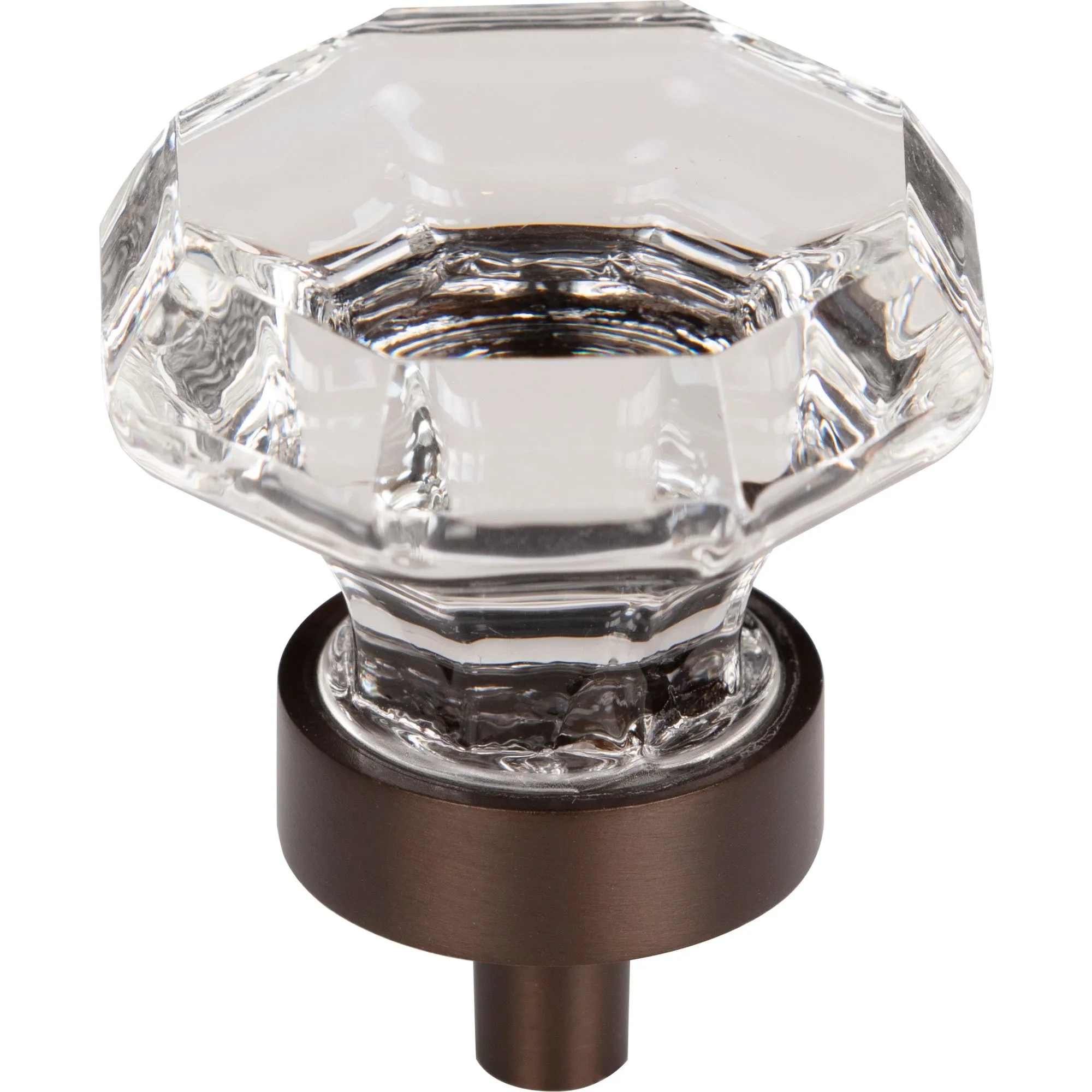 Clear Octagon Crystal Knob