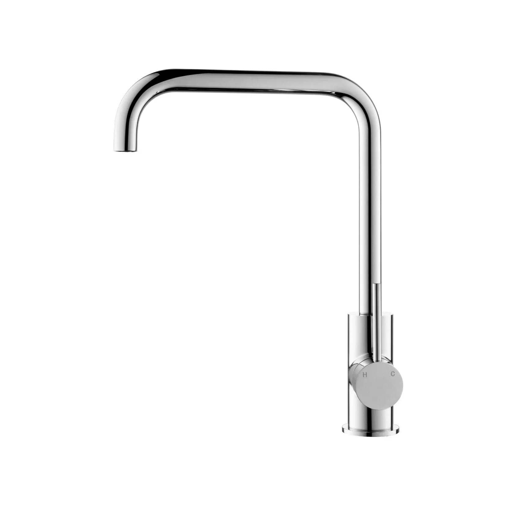 CLIO Kitchen Sink Mixer Square Tap Bench Mount Chrome