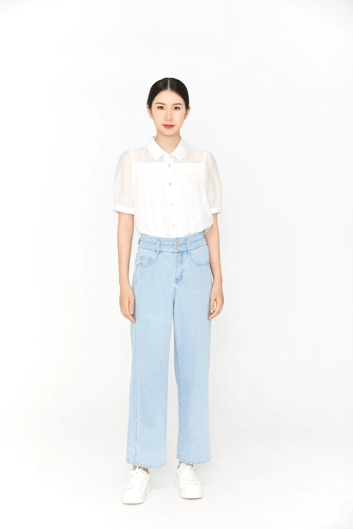 Coconut Milk Pleated Shirt