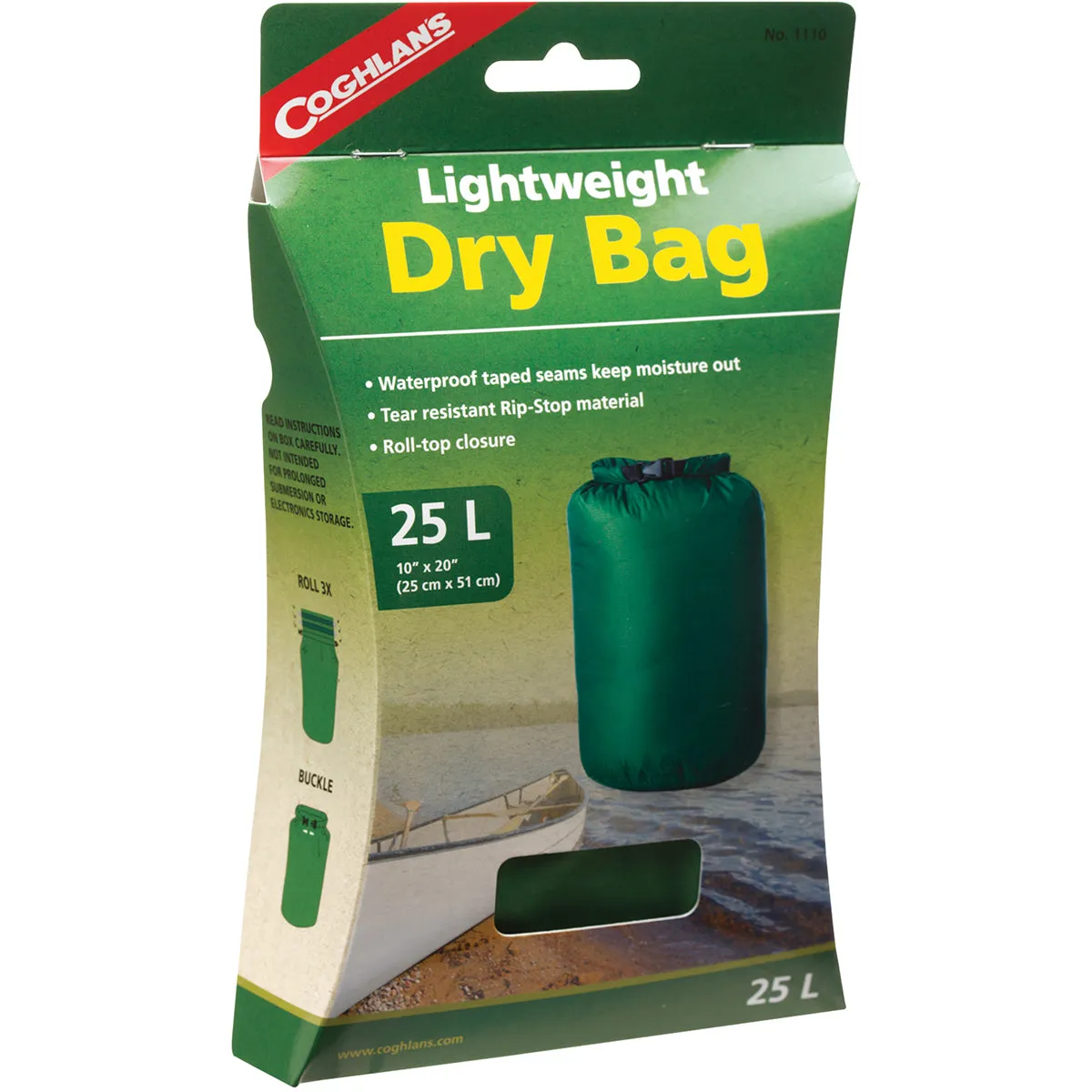 Coghlan's 25L Lightweight Dry Bag, Tear Resistant w/ Roll Top Closure 25 Liter