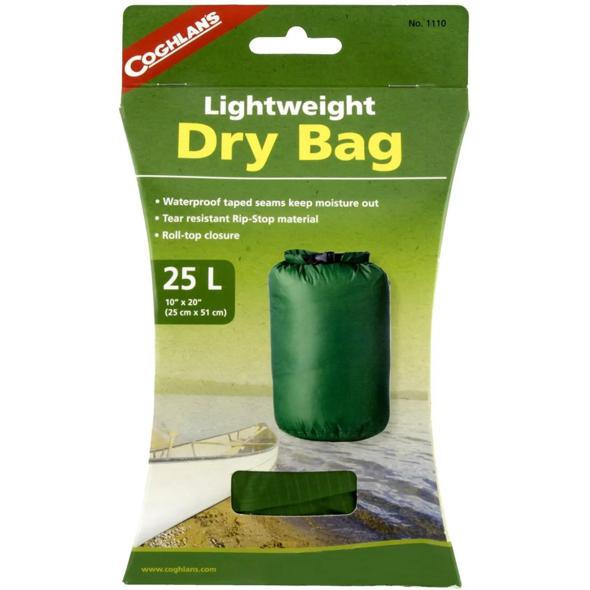 Coghlan's 25L Lightweight Dry Bag, Tear Resistant w/ Roll Top Closure 25 Liter