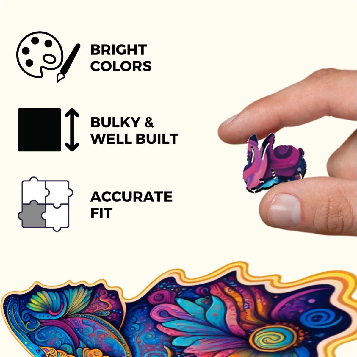 Crafthub Wooden Jigsaw A5 Puzzle | Butterfly
