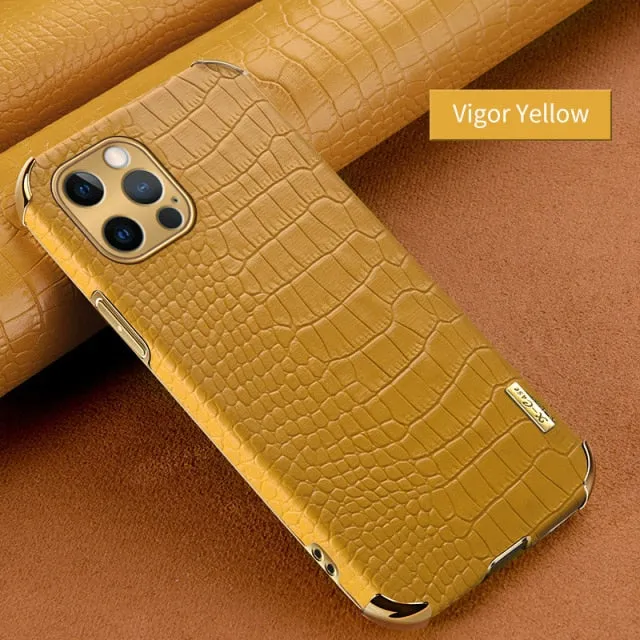 Crocodile Pattern Leather Holder Case For iPhone 11 12 Pro Max XR X XS Max 7 8 Plus Case For iPhone 12 Mini SE 2020 Phone Cover|Phone Case & Covers|