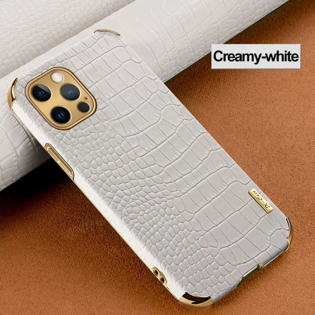 Crocodile Pattern Leather Holder Case For iPhone 11 12 Pro Max XR X XS Max 7 8 Plus Case For iPhone 12 Mini SE 2020 Phone Cover|Phone Case & Covers|