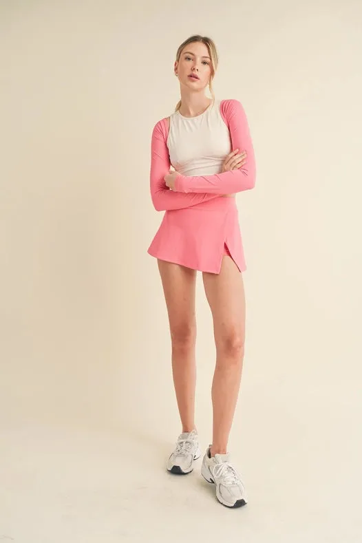 Cropped Lightweight Shrug Pink