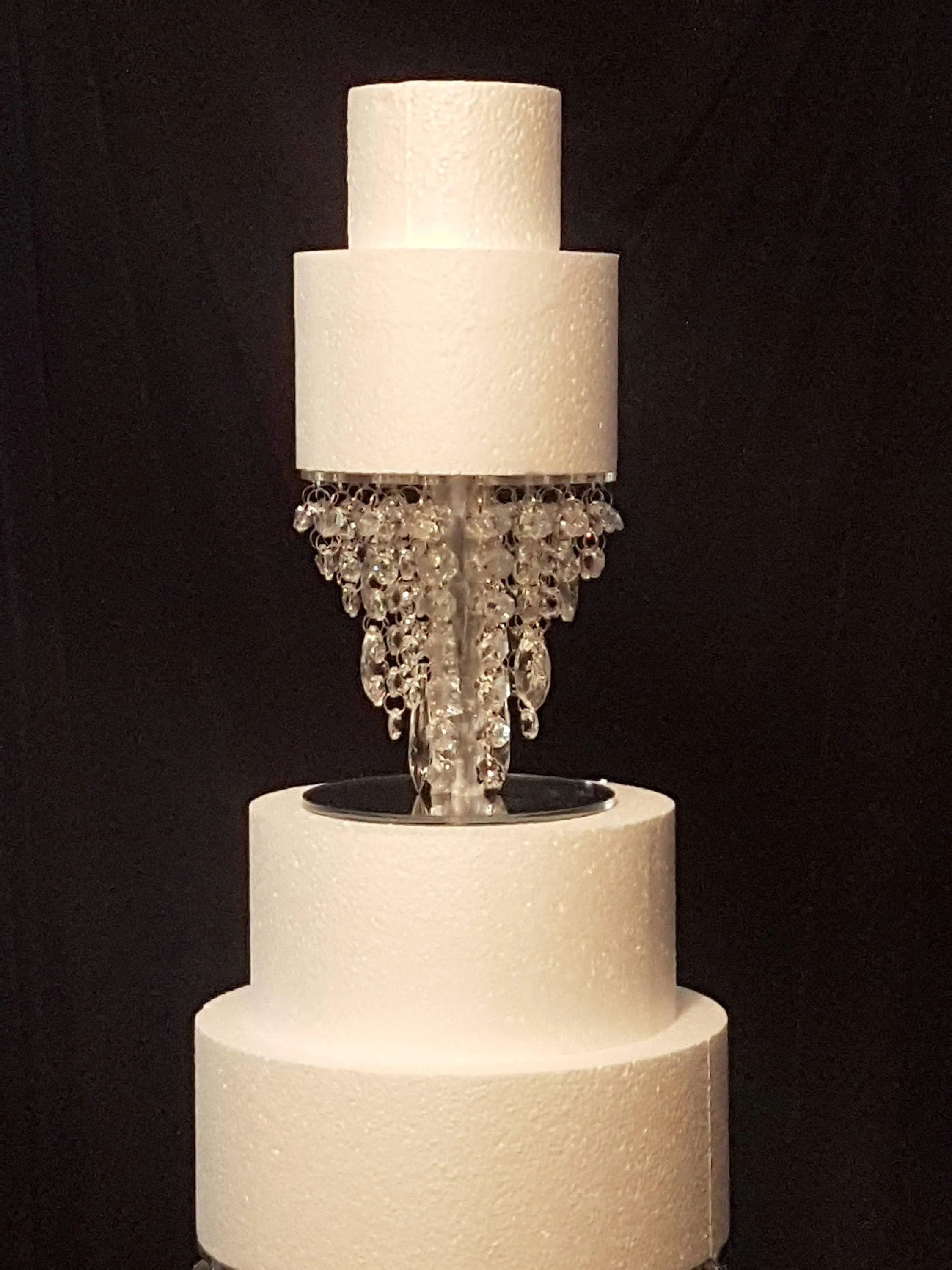 Crystal cake stand, 2 tier set , CHANDELIER DESIGN Faux crystal by Crystal wedding uk
