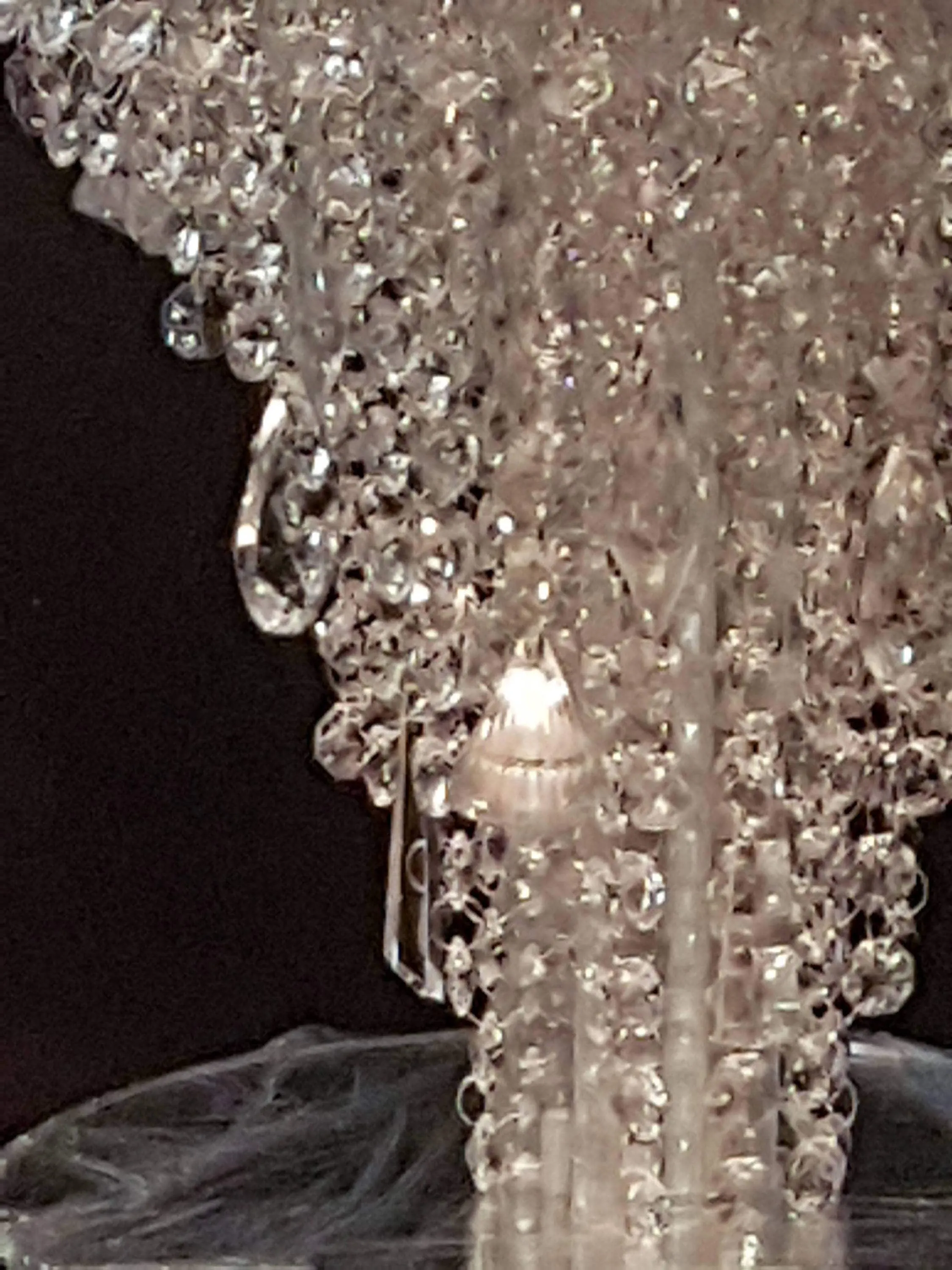 Crystal cake stand, 2 tier set , CHANDELIER DESIGN Faux crystal by Crystal wedding uk