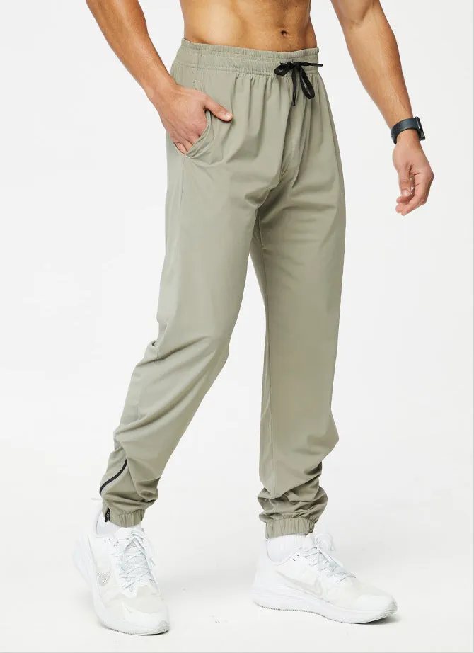 Cuffed-Zip Quick-Dry Breathable Athletic Pants