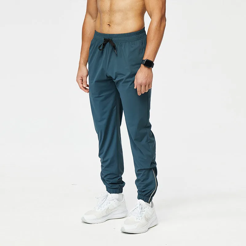 Cuffed-Zip Quick-Dry Breathable Athletic Pants