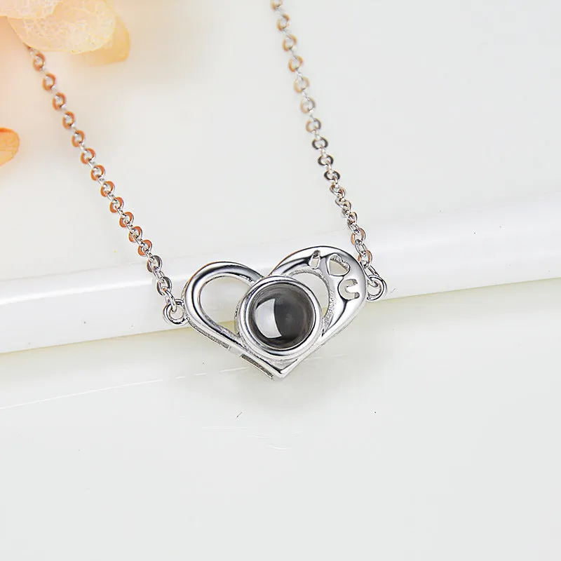 Customized Photo Projection Heart Pendant