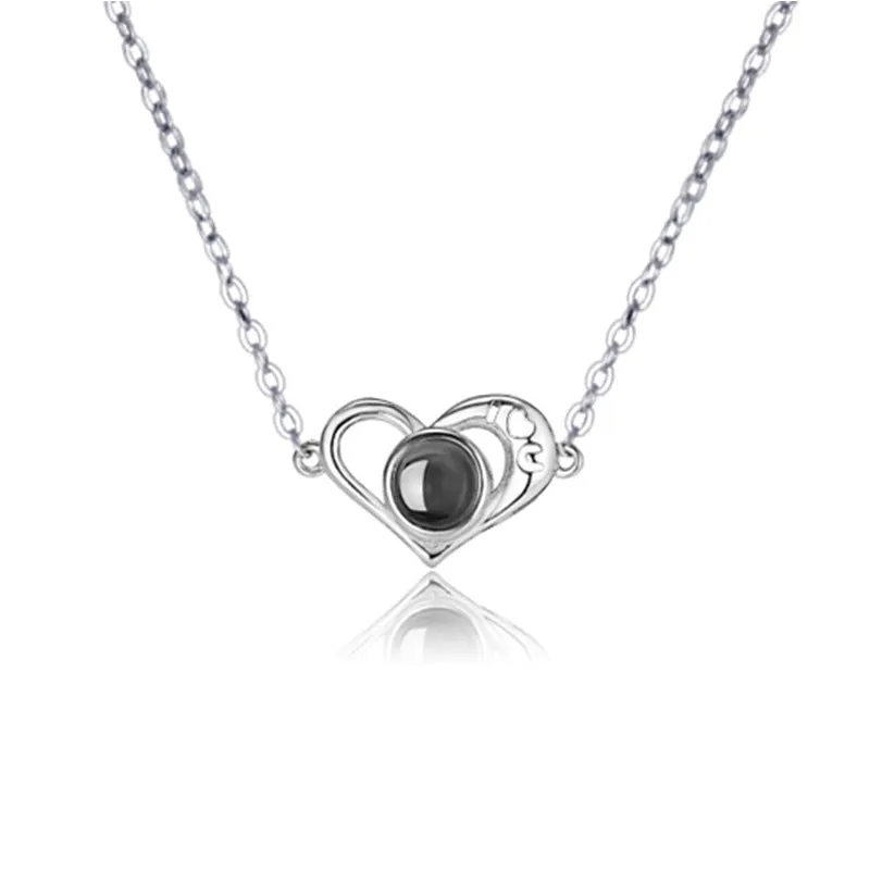 Customized Photo Projection Heart Pendant