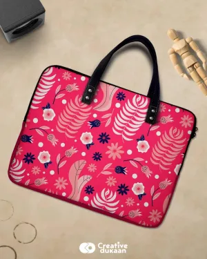 Cute Laptop Sleeve With Pink Floss Beautiful Pattern