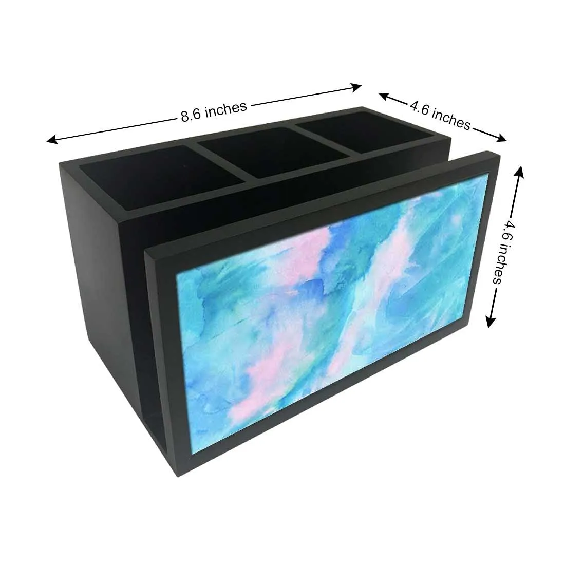 Cutlery Tissue Holder Napkin Stand -  Arctic Space Sky Blue Green Watercolor