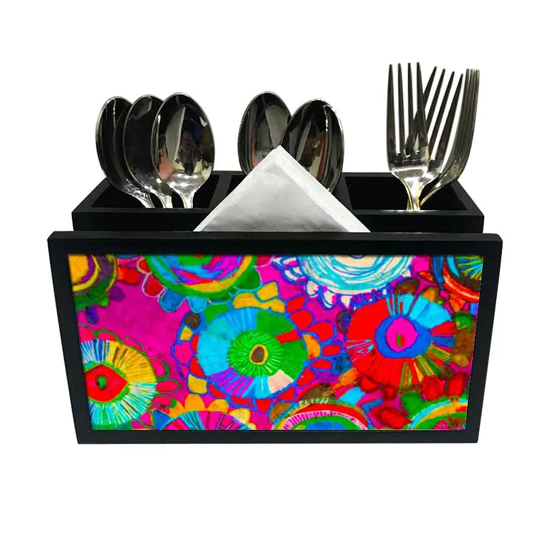 Cutlery Tissue Holder Napkin Stand -  Classic Design Pattern
