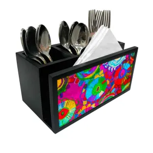 Cutlery Tissue Holder Napkin Stand -  Classic Design Pattern