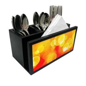 Cutlery Tissue Holder Napkin Stand -  Golden Dots