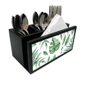 Cutlery Tissue Holder Napkin Stand -  Monstera Leaves
