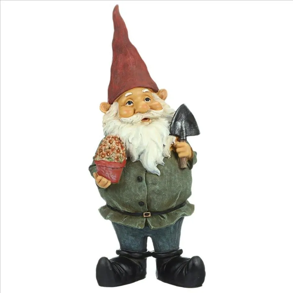 Dagobert with Gifts Garden Gnome Statue by Design Toscano