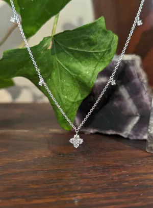 Dancing Diamond Quatrefoil Necklace