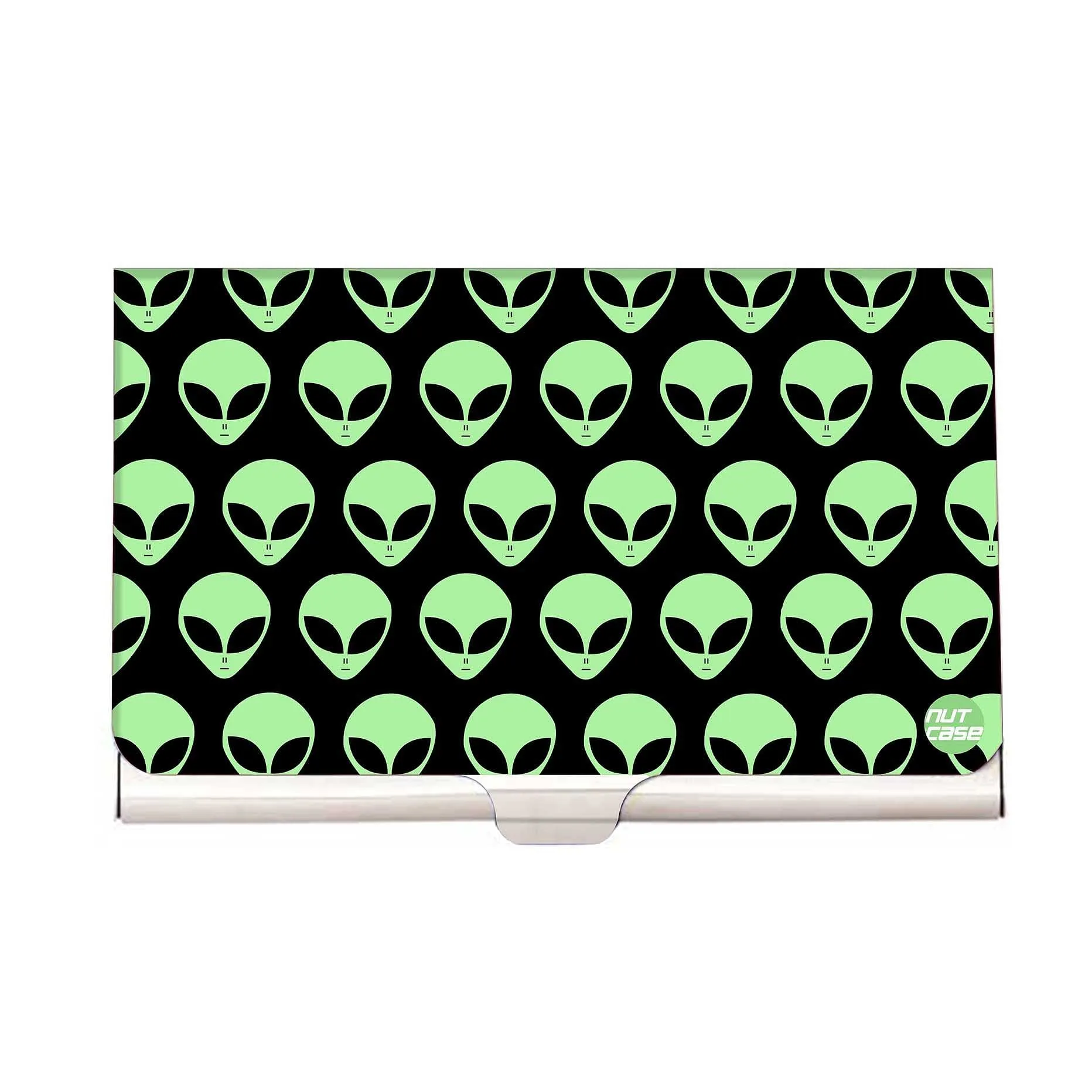 Designer Visiting Card Holder Nutcase - Aliens