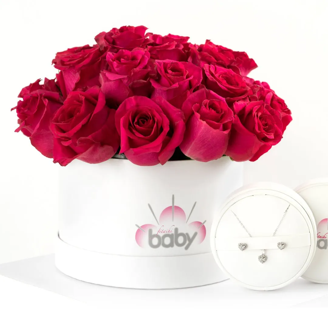Diamond Set and Red Roses