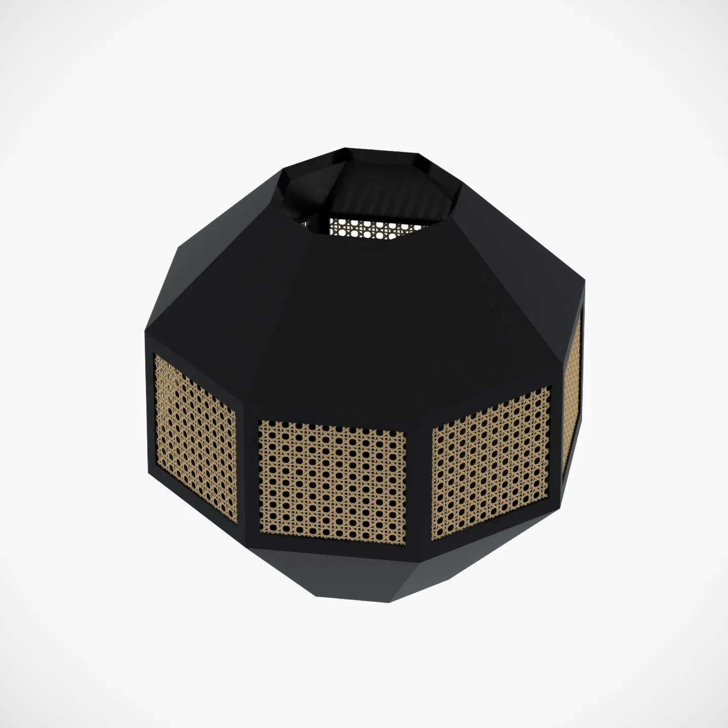 Diamond Shaped Wooden Handmade Dark Black Flowerpot for Home