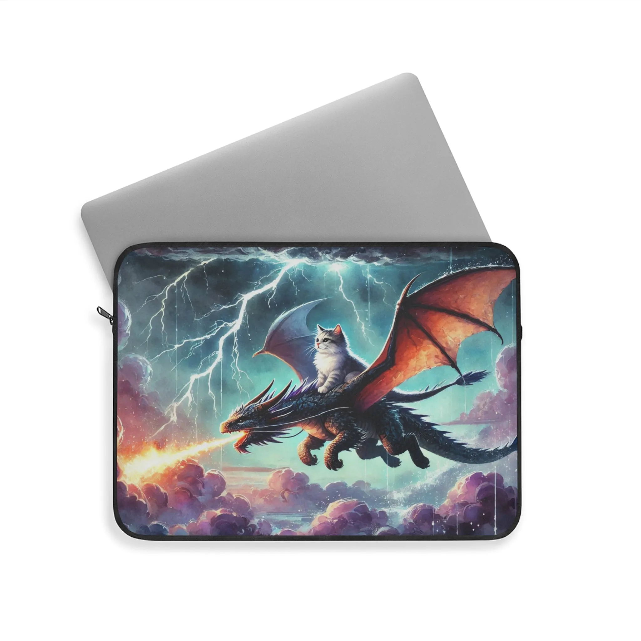 Dragon Fire - Cat Lover - Laptop Sleeve