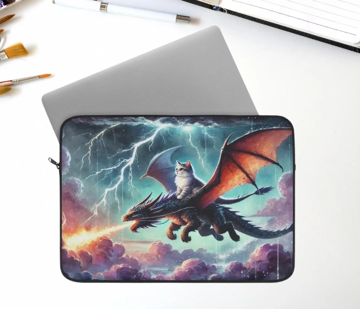 Dragon Fire - Cat Lover - Laptop Sleeve