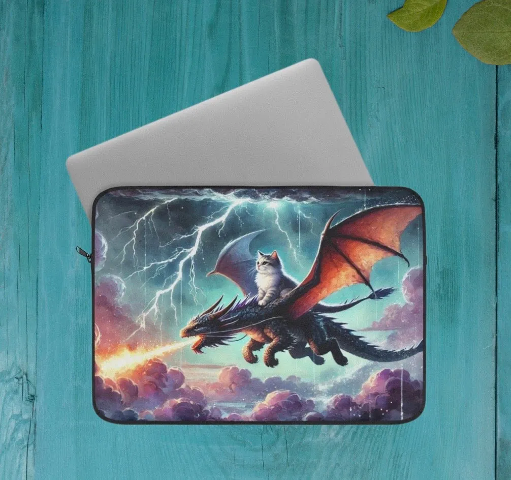 Dragon Fire - Cat Lover - Laptop Sleeve