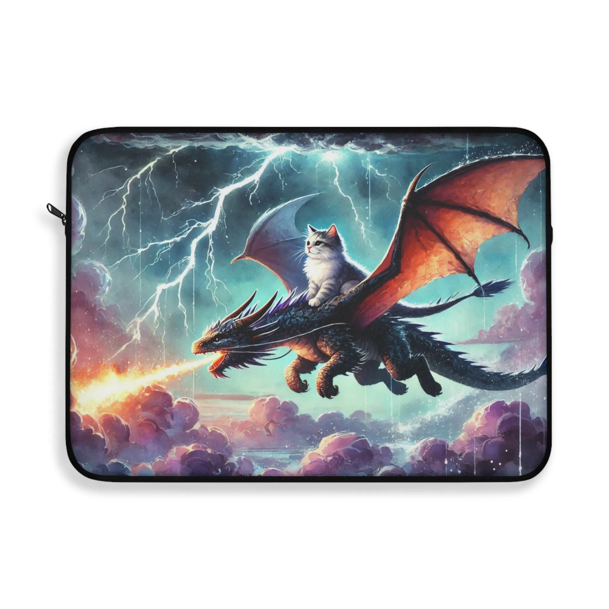 Dragon Fire - Cat Lover - Laptop Sleeve