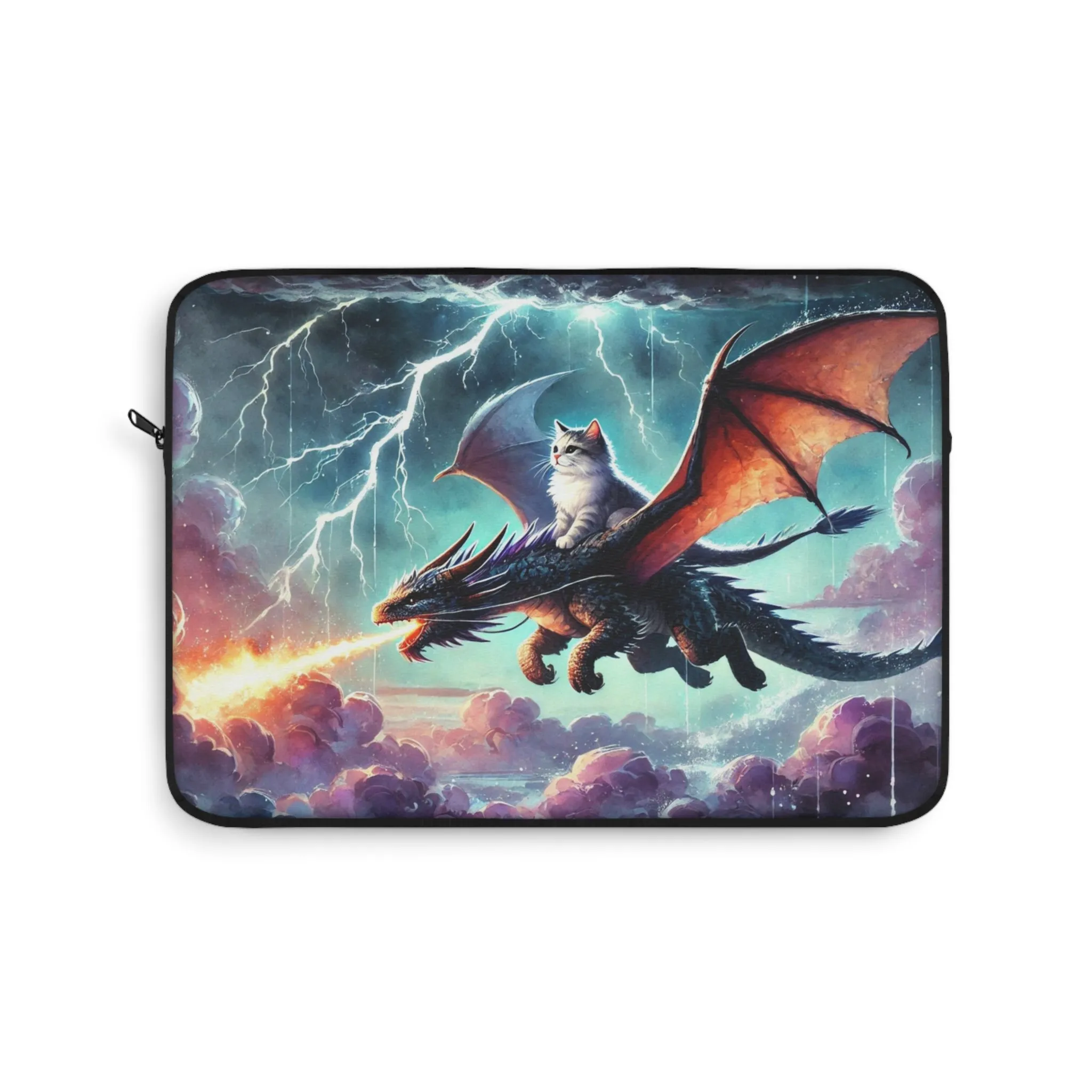 Dragon Fire - Cat Lover - Laptop Sleeve