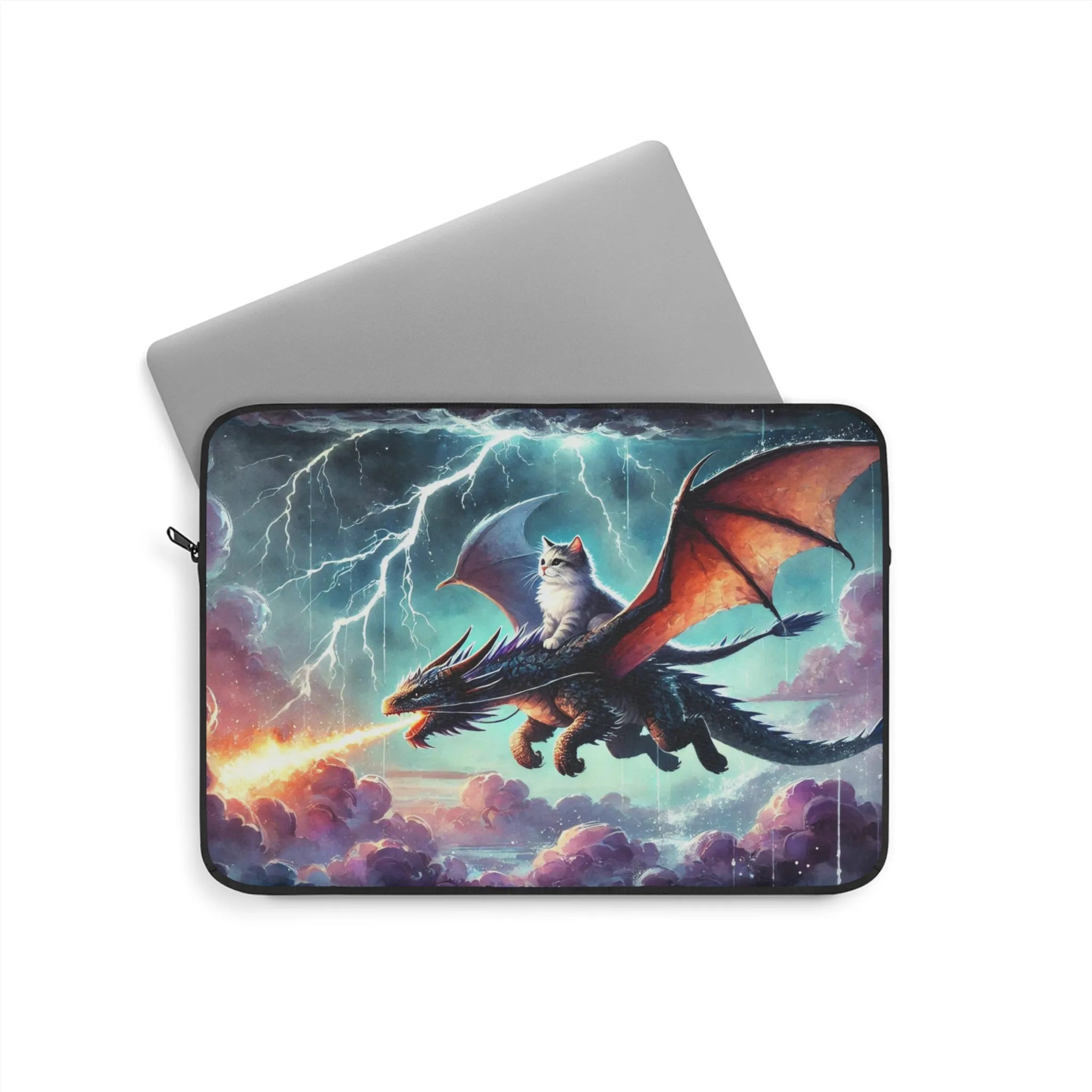Dragon Fire - Cat Lover - Laptop Sleeve