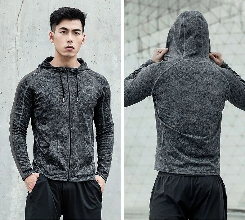 Elastic Hooded Reflective Printed Jacket
