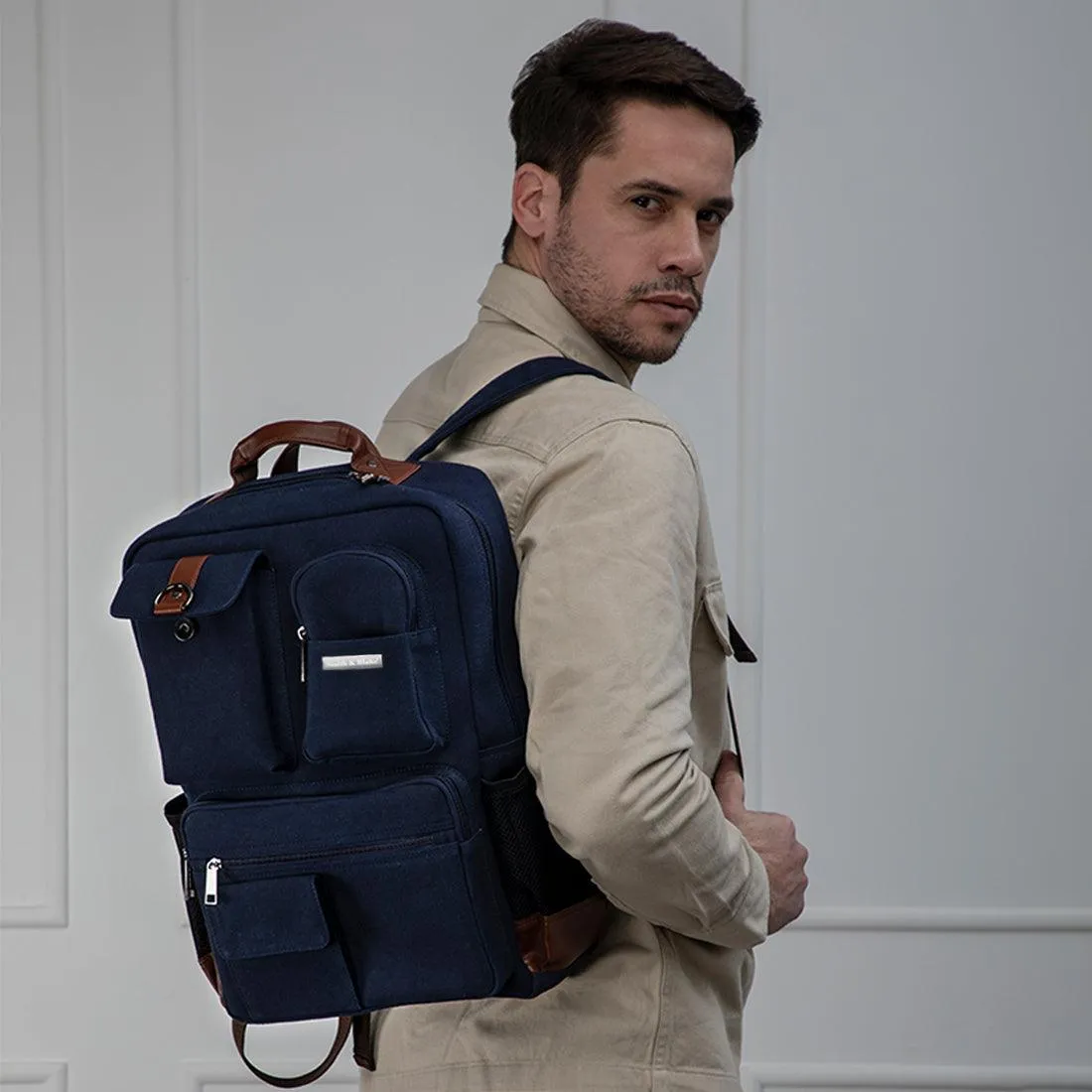ELLIOT Blue Laptop Backpack