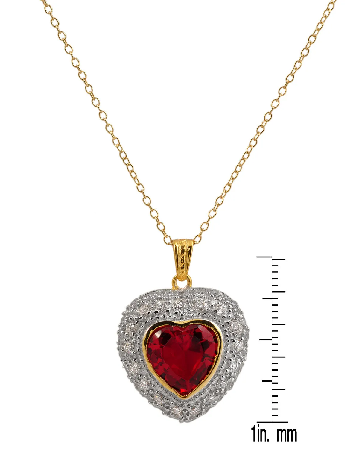 Emma Heart Shaped Emerald Cubic Zirconia Last Pair Necklace