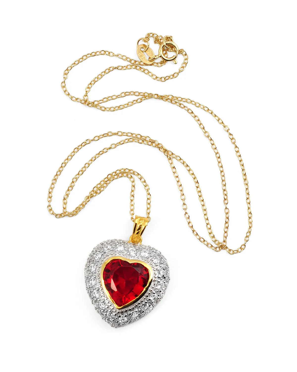 Emma Heart Shaped Emerald Cubic Zirconia Last Pair Necklace