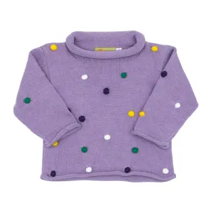 *EXCLUSIVE* Mardi Gras Pom Pom Rollneck Sweater