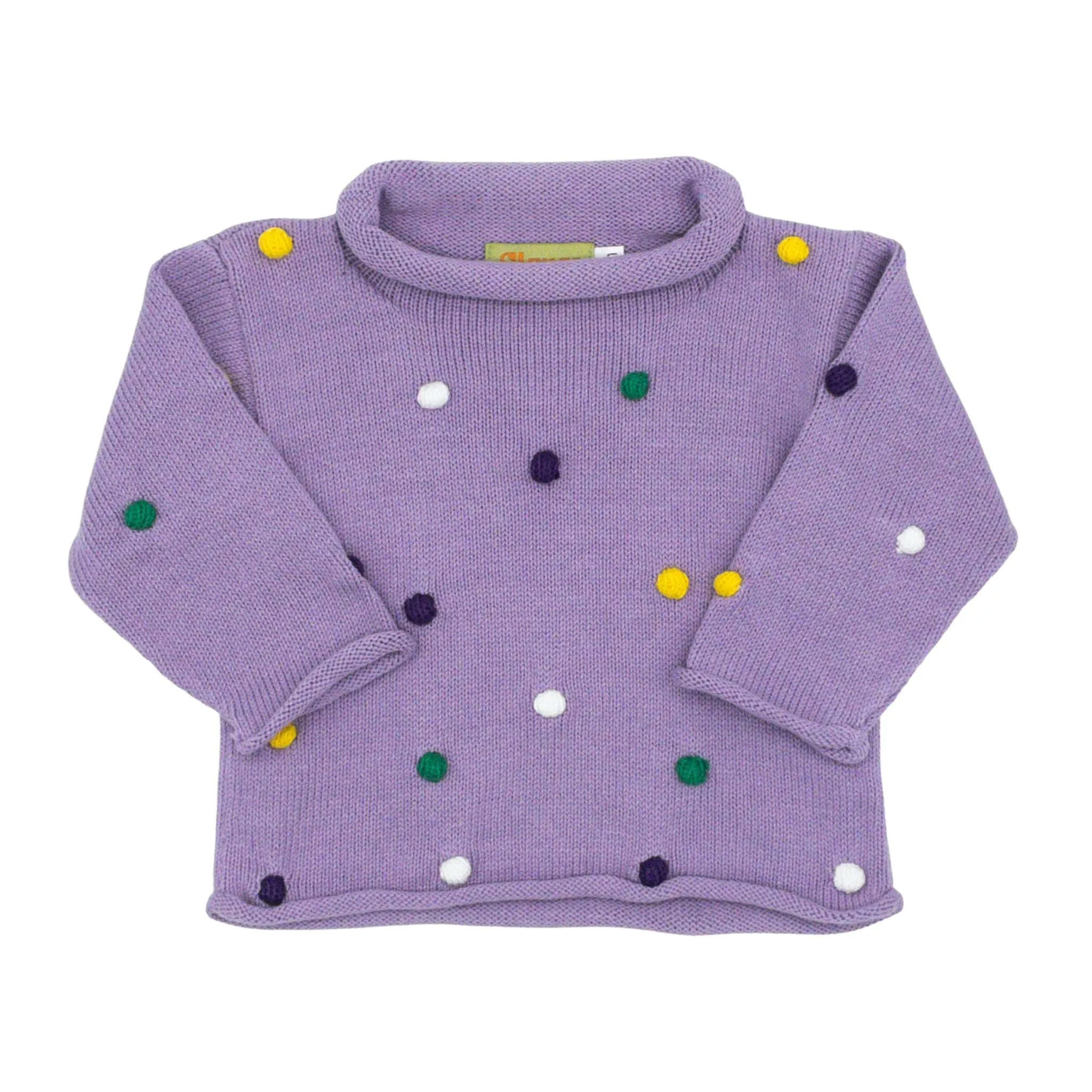 *EXCLUSIVE* Mardi Gras Pom Pom Rollneck Sweater