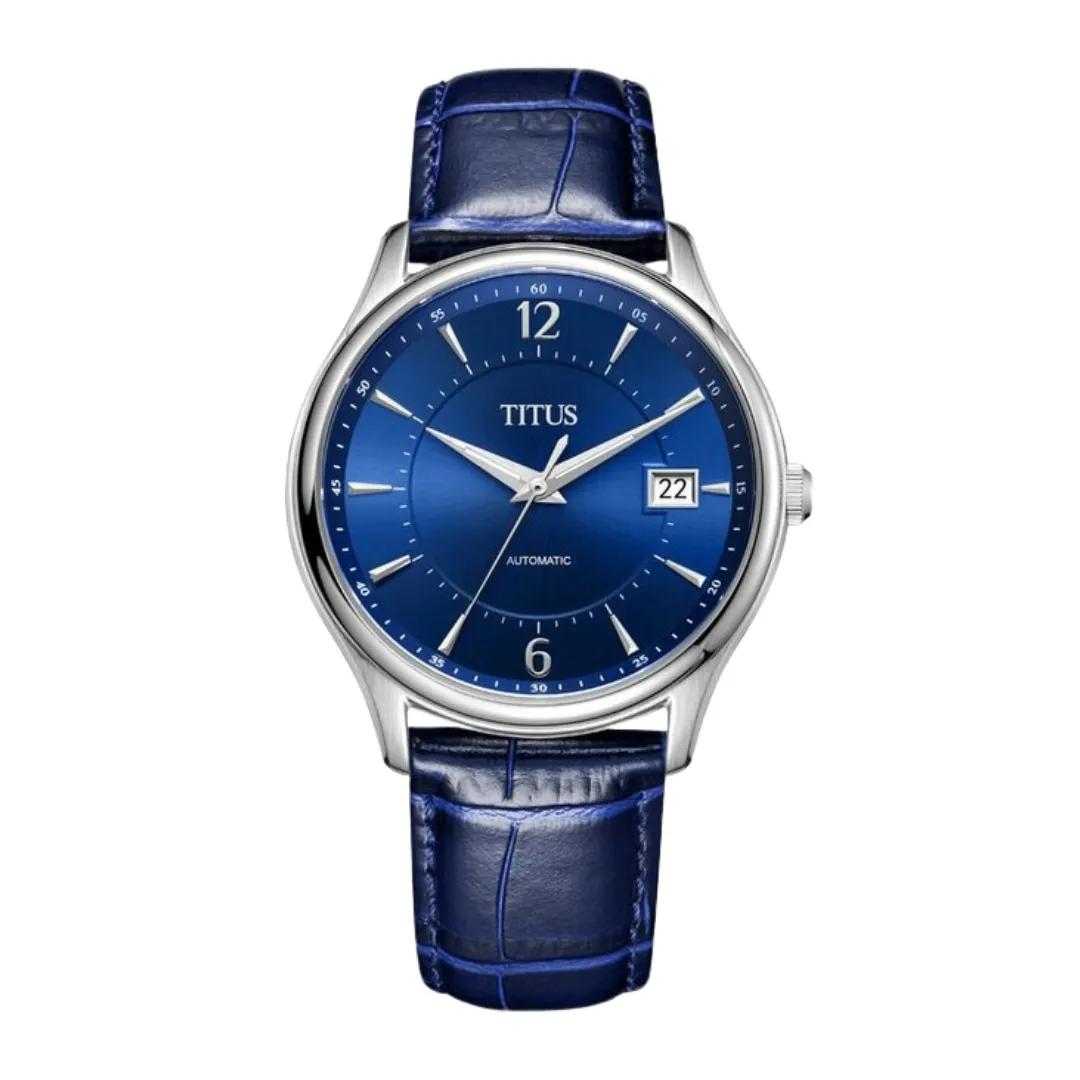 Exquisite 3 Hands Date Automatic Leather Men Watch W06-03273-001